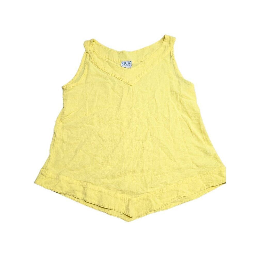 Oh My Gauze Sleeveless V Neck Tunic Blouse Top 100% Cotton Women's Size 1